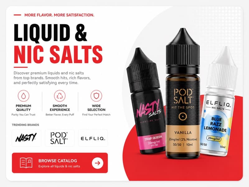 E-Liquids & Nic Salts in Bangalore